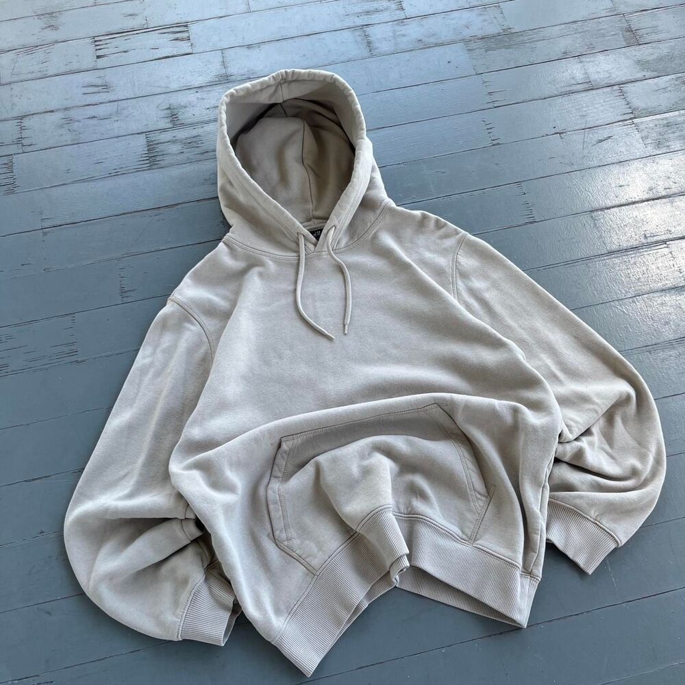 H&M beige streetwear y2k baggy hoodie